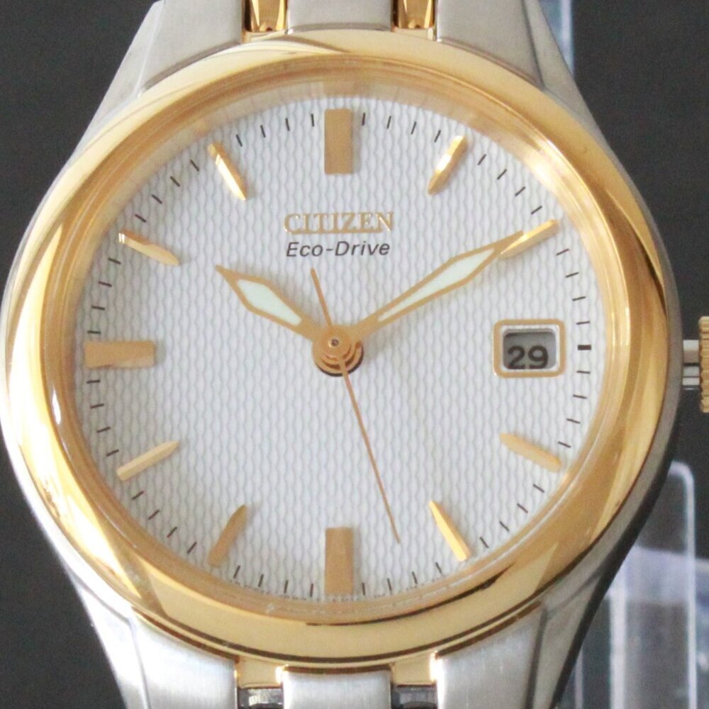 Eco Drive Women's Silhouette Calendar Two Tone 25mm - Picture 12 of 12
